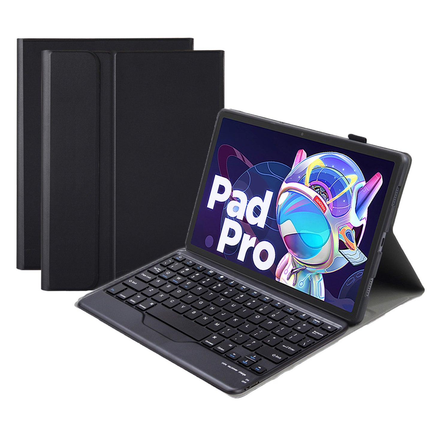 AM18-B For Lenovo Pad Pro 2022 11.2-inch Protective Case with Detachable Bluetooth Keyboard Anti-Drop Tablet Case