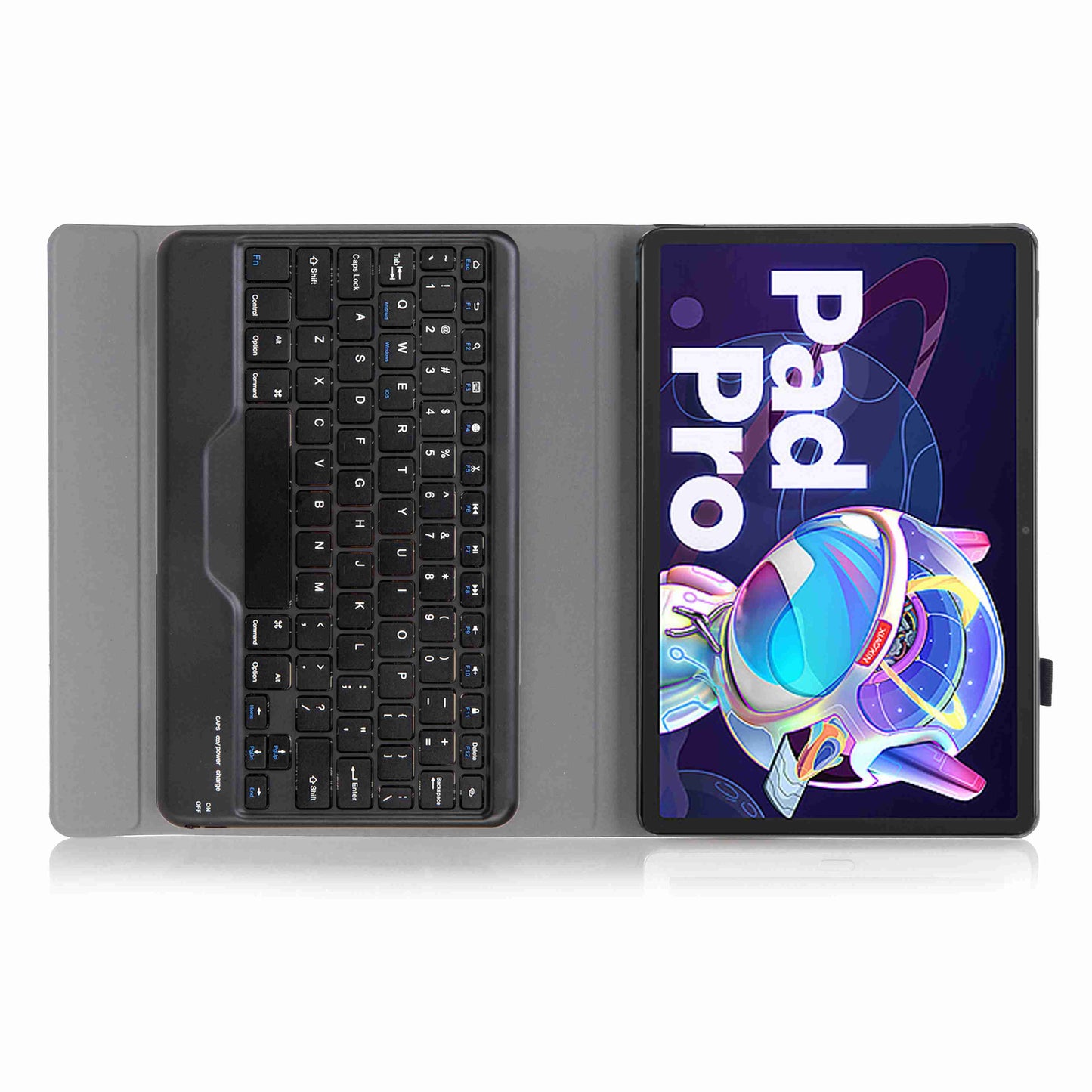 AM18-B For Lenovo Pad Pro 2022 11.2-inch Protective Case with Detachable Bluetooth Keyboard Anti-Drop Tablet Case