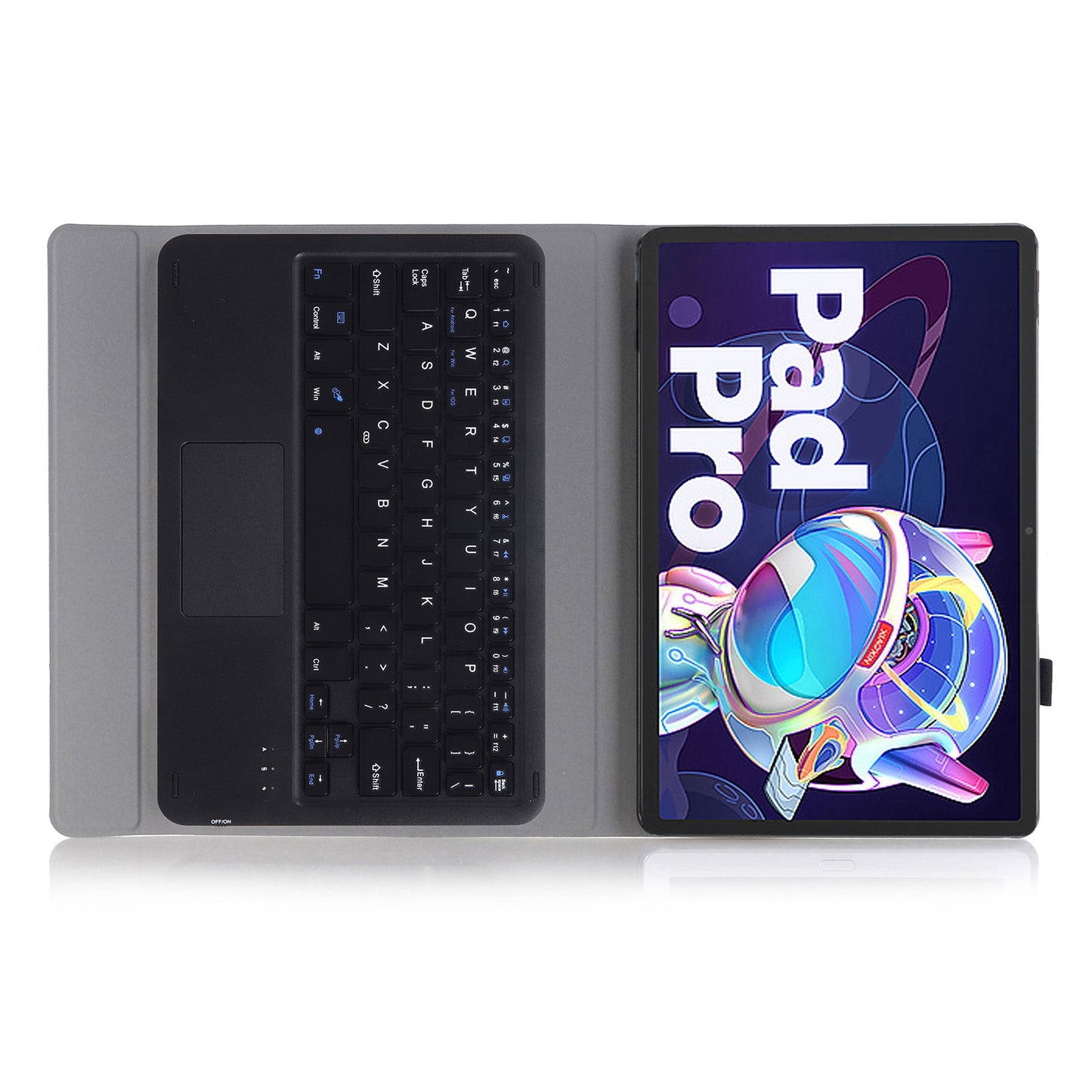 AM18-A For Lenovo Pad Pro 2022 11.2-inch Removable Bluetooth Keyboard Case with TouchPad Anti-Scratch Protective Case