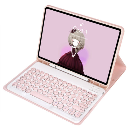 YT102B For iPad 10.2 (2019) / (2020) / (2021)  /  iPad Air 10.5 inch (2019)  /  iPad Pro 10.5-inch (2017) Shockproof Case with Bluetooth Keyboard Leather Cover with Pen Slot / Stand