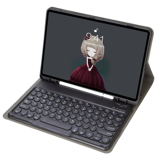 YT098B For iPad Air (2020) / (2022) Ultra Thin Bluetooth Keyboard Protective Case Shockproof Leather Cover with Pen Slot / Stand