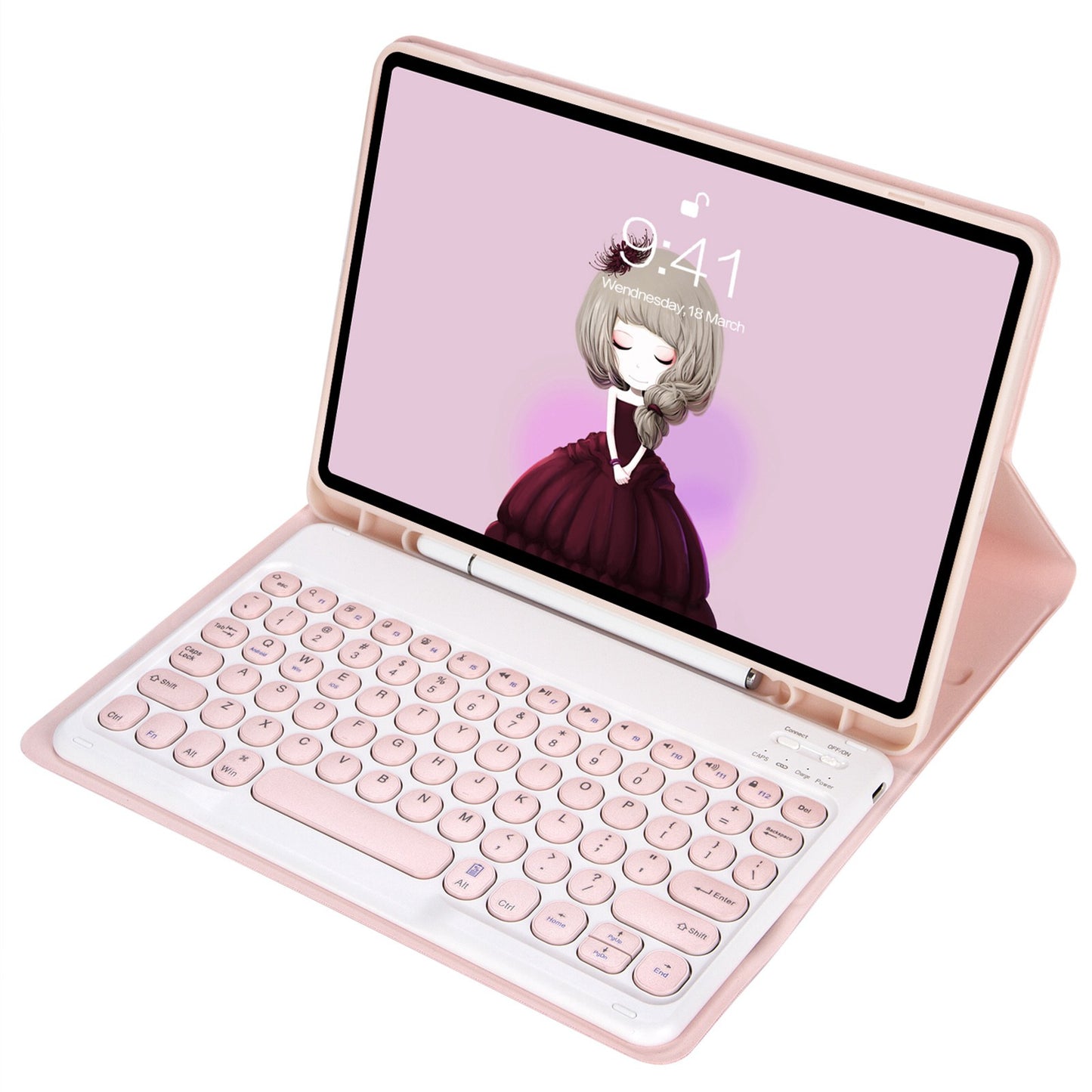 YT098B For iPad Air (2020) / (2022) Ultra Thin Bluetooth Keyboard Protective Case Shockproof Leather Cover with Pen Slot / Stand