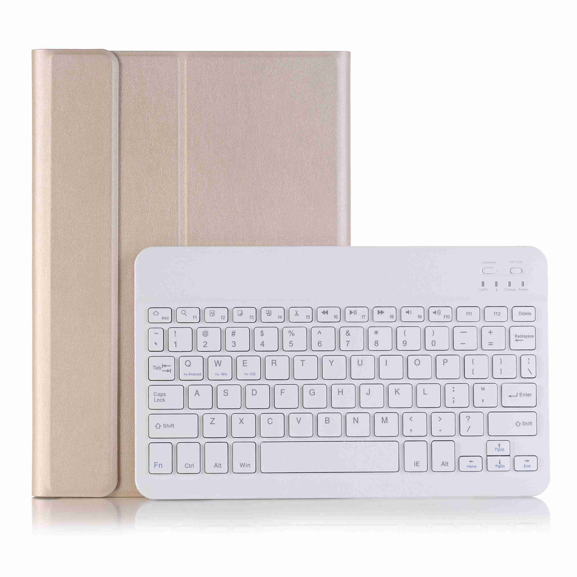 A10B for iPad 10.9 (2022) Pen Slot Design Foldable Stand Leather + TPU Tablet Protective Cover with Bluetooth Keyboard