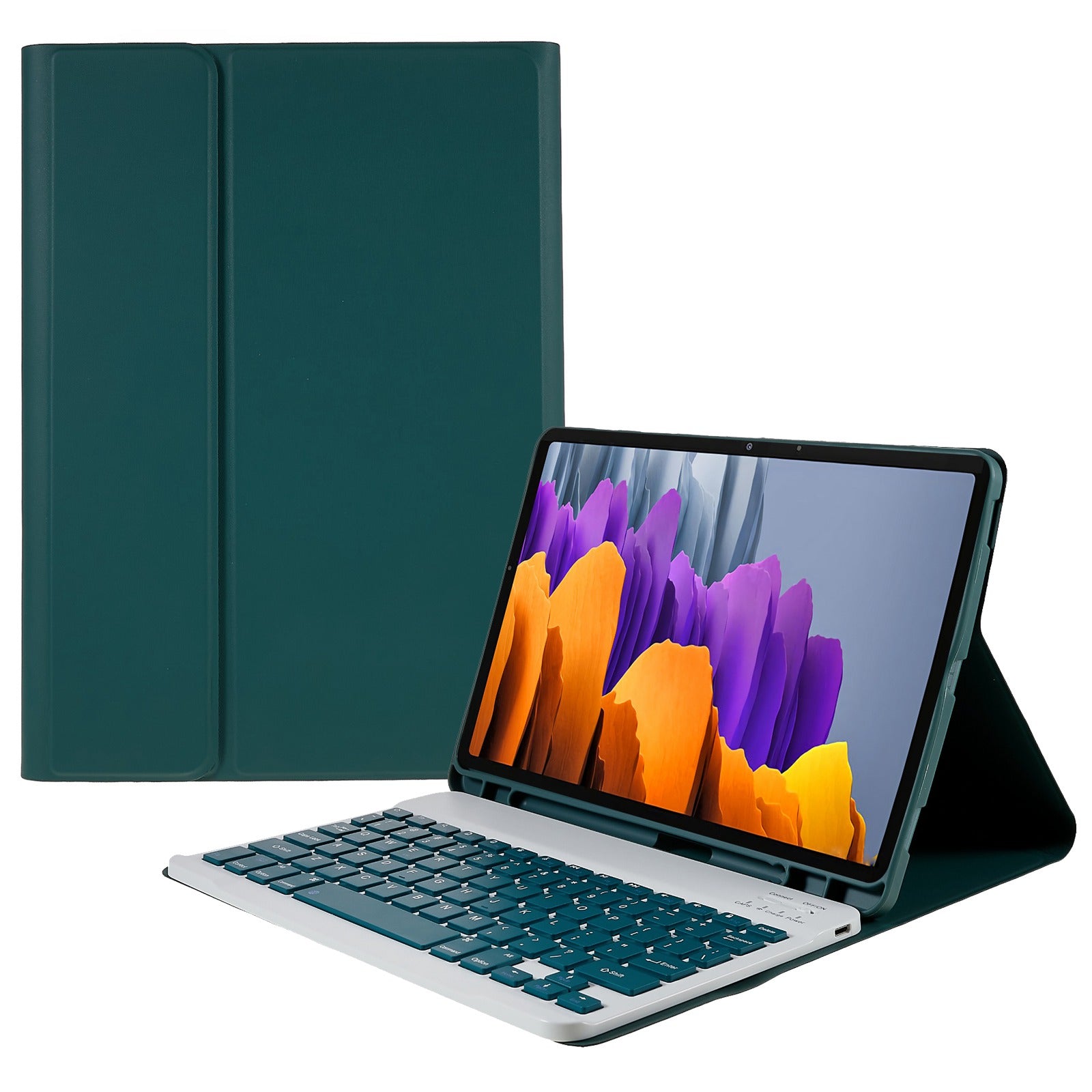 SK-T870 For Samsung Galaxy Tab S7 / S8 11-inch T870 / X700 / T875 Ultra-thin Leather Tablet Stand Protective Shell with Detachable Bluetooth Keyboard