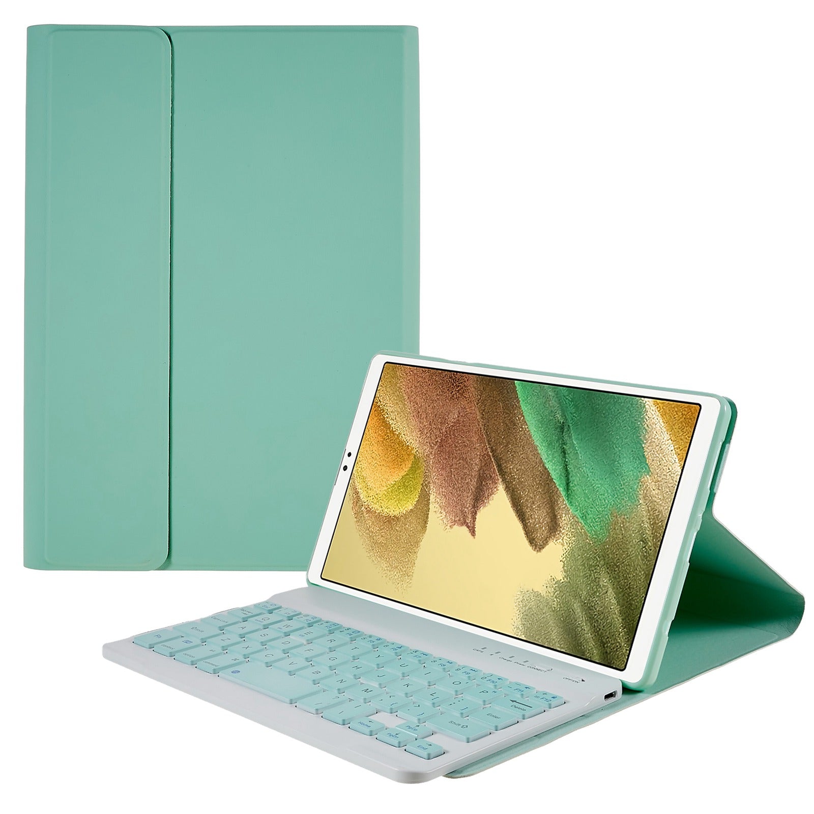 SK-T220 For Samsung Galaxy Tab A7 Lite 8.7-inch T225 / T220 Ultra-thin Shockproof PU Leather Tablet Stand Cover with Detachable Bluetooth Keyboard (No Pen Slot)
