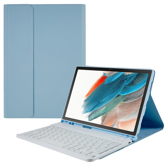 SK-X205 For Samsung Galaxy Tab A8 10.5 (2021) X205 / X200 Keyboard Case Detachable Wireless Bluetooth 7-Color Backlit Keyboard with PU Leather Folio Stand Cover