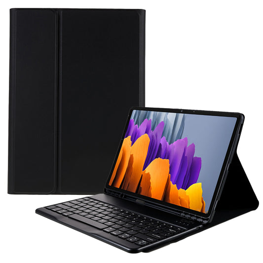 For Samsung Galaxy Tab S7 Plus (T970 / S7FE T730 T733) / S8+ Bluetooth Keyboard Case with PU Leather Cover Wireless Keyboard Protective Case