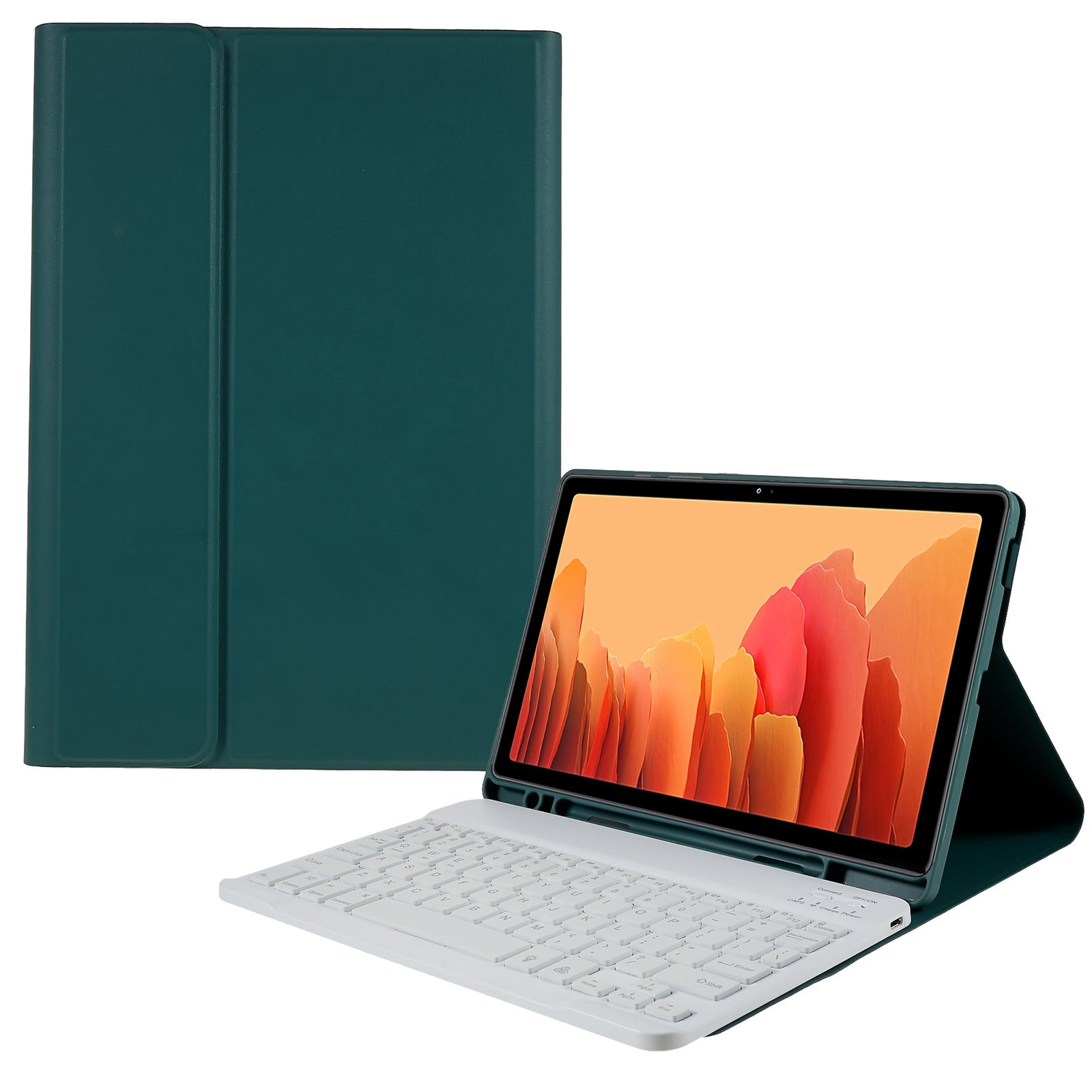 SK-T500 For Samsung Galaxy Tab A7 10.4 (2020) T500 / T505 Colorful Backlights Keyboard Protective Tablet Case PU Leather Folio Stand Anti-scratch Cover
