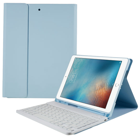 SK-9709 For iPad Air (2013) / Air 2  /  iPad Pro 9.7 inch (2016)  /  iPad 9.7-inch (2017) / (2018) Colorful Backlit Smart Keyboard Case with Leather Folio Flip Cover Bluetooth Keyboard Shockproof Case