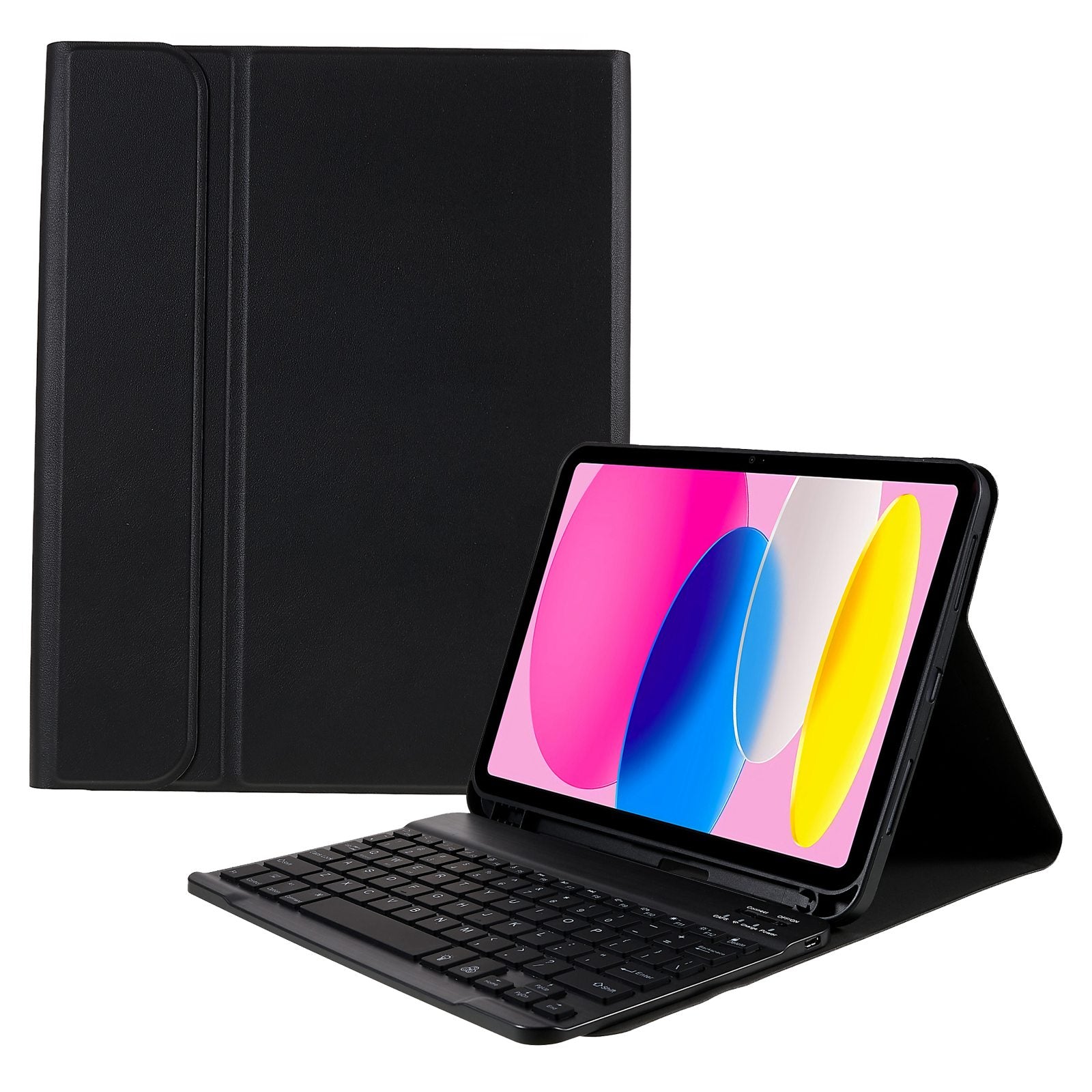 SK-1099 For iPad 10.9 (2022) Auto Wake / Sleep PU Leather Anti-scratch Tablet Stand Cover with Colorful Backlit Bluetooth Keyboard