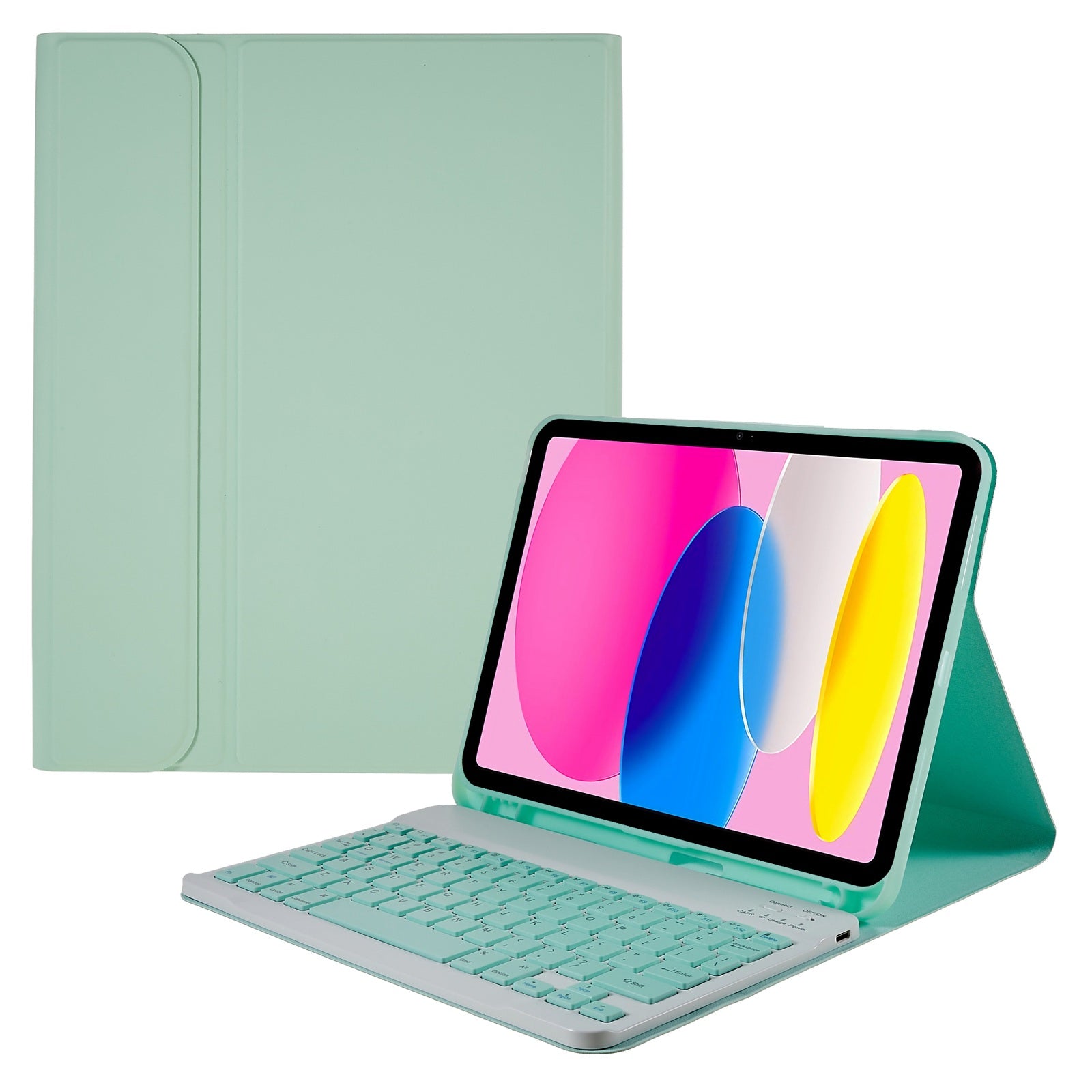 SK-1099 For iPad 10.9 (2022) Auto Wake / Sleep PU Leather Shockproof Tablet Stand Cover with Bluetooth Keyboard