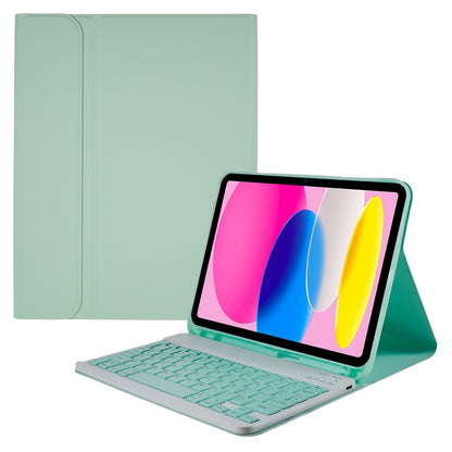SK-1099 For iPad 10.9 (2022) Auto Wake / Sleep PU Leather Shockproof Tablet Stand Cover with Bluetooth Keyboard