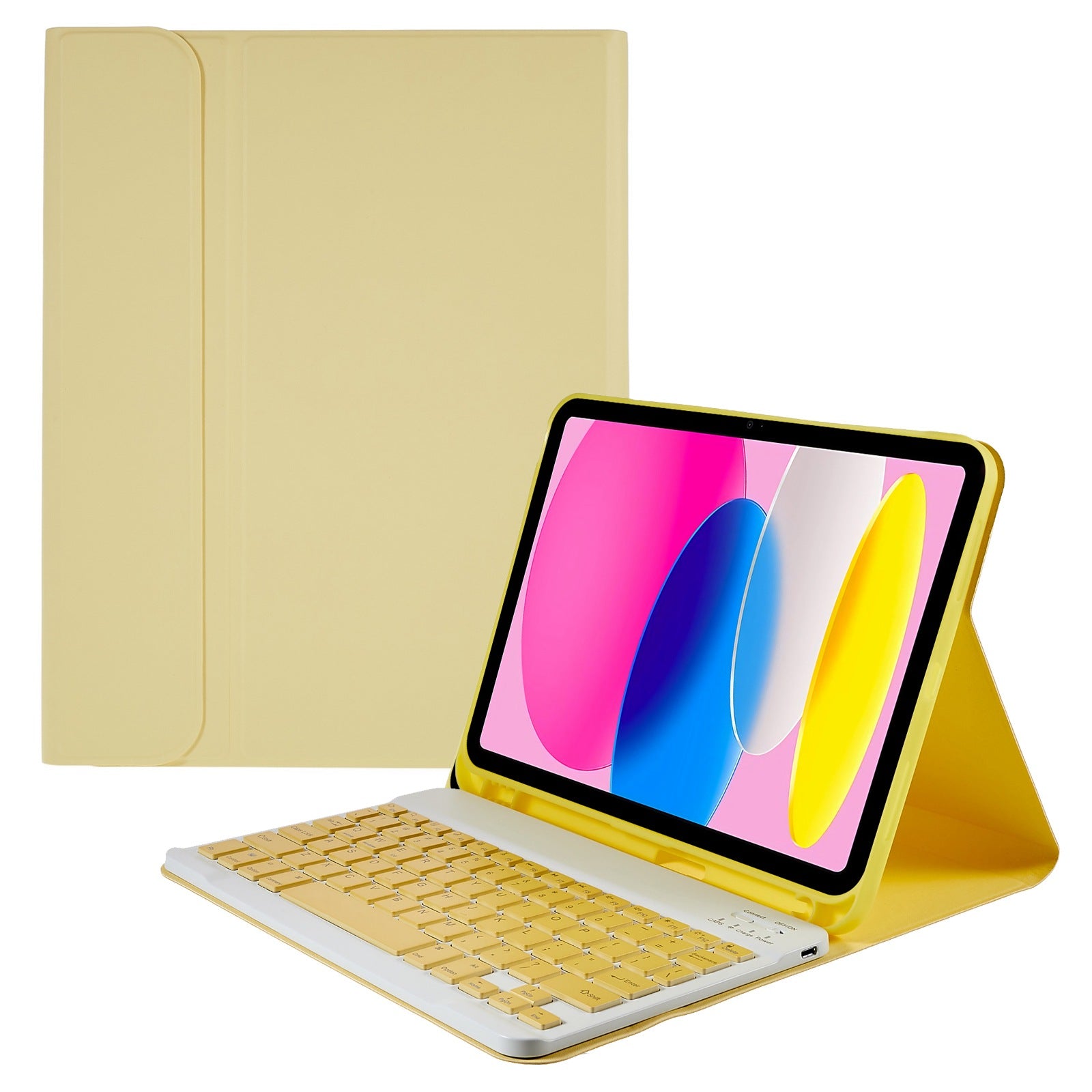 SK-1099 For iPad 10.9 (2022) Auto Wake / Sleep PU Leather Shockproof Tablet Stand Cover with Bluetooth Keyboard