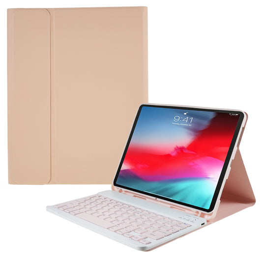 SK-1109 For iPad Pro 11-inch (2018) / (2020) / (2021) / (2022)  /  iPad Air (2020) / (2022) Wireless Keyboard Case with PU Leather Folio Flip Cover Bluetooth Keyboard Case