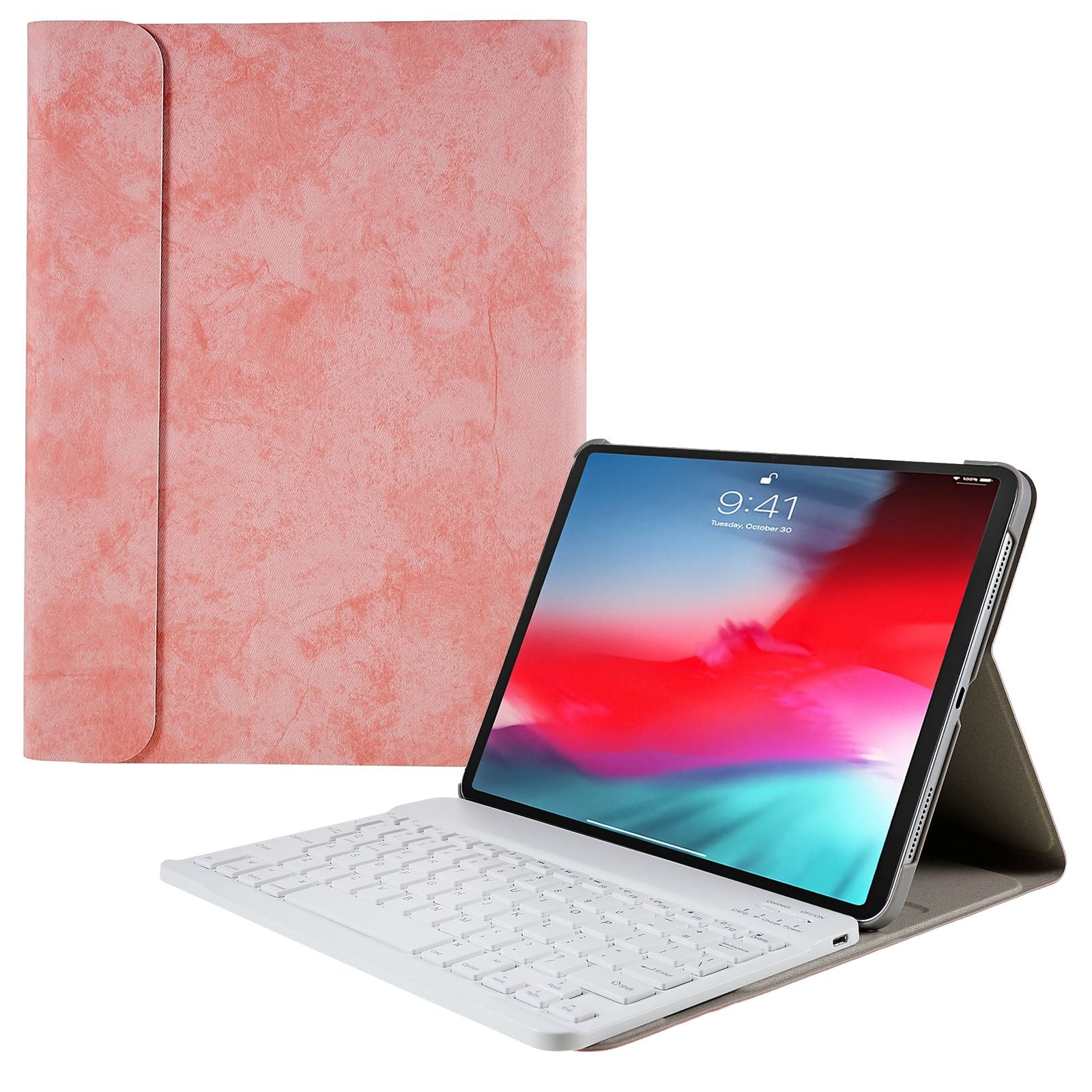 SK-1101 For iPad Pro 11-inch (2018) / iPad Air (2022) / (2020) Cloth Texture Auto Wake / Sleep PU Leather Tablet Stand Drop-proof Cover with Backlit Bluetooth Keyboard
