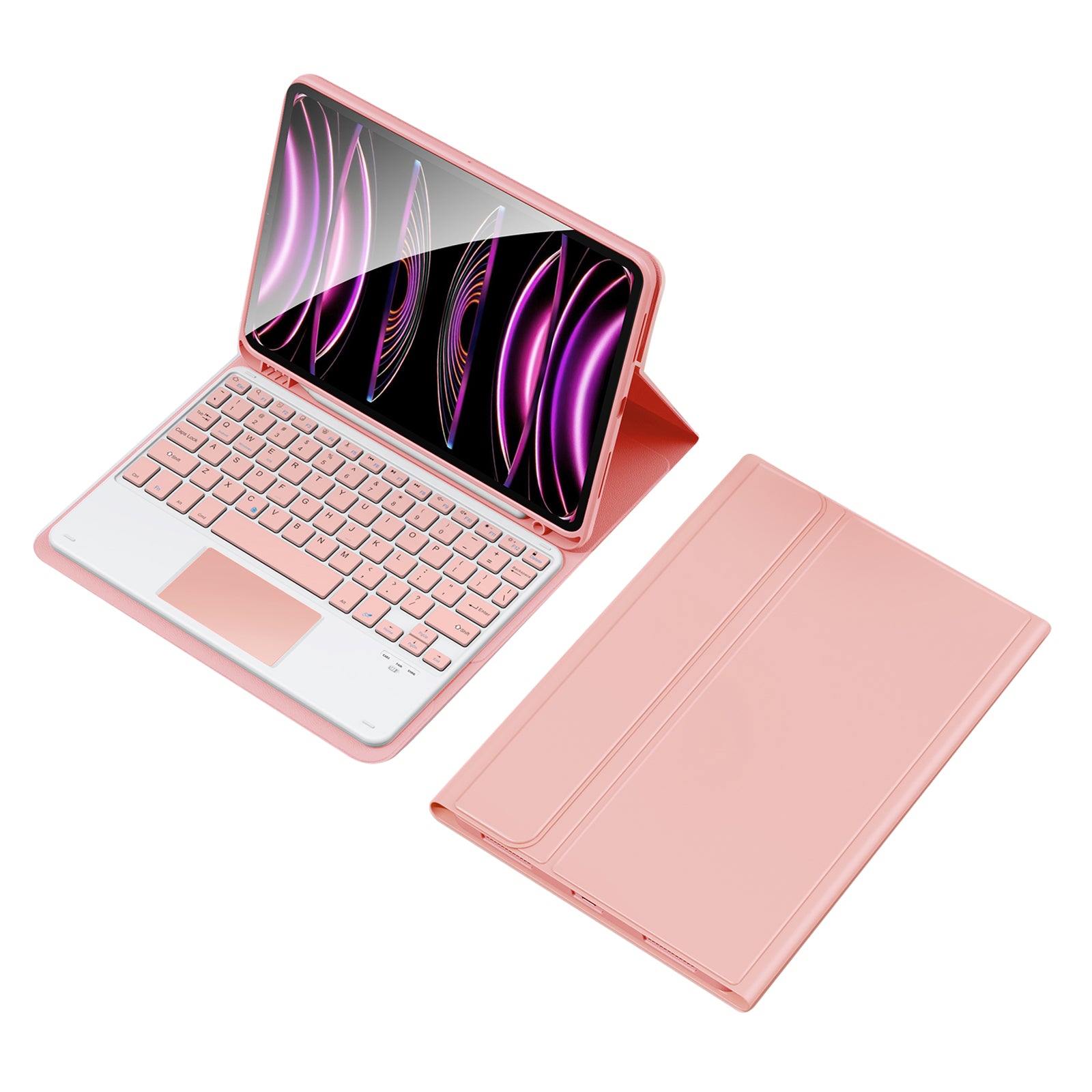TP-1099 For iPad 10.9 (2022) Bluetooth Keyboard Case with TouchPad PU Leather Shockproof Cover Wireless Keyboard Case