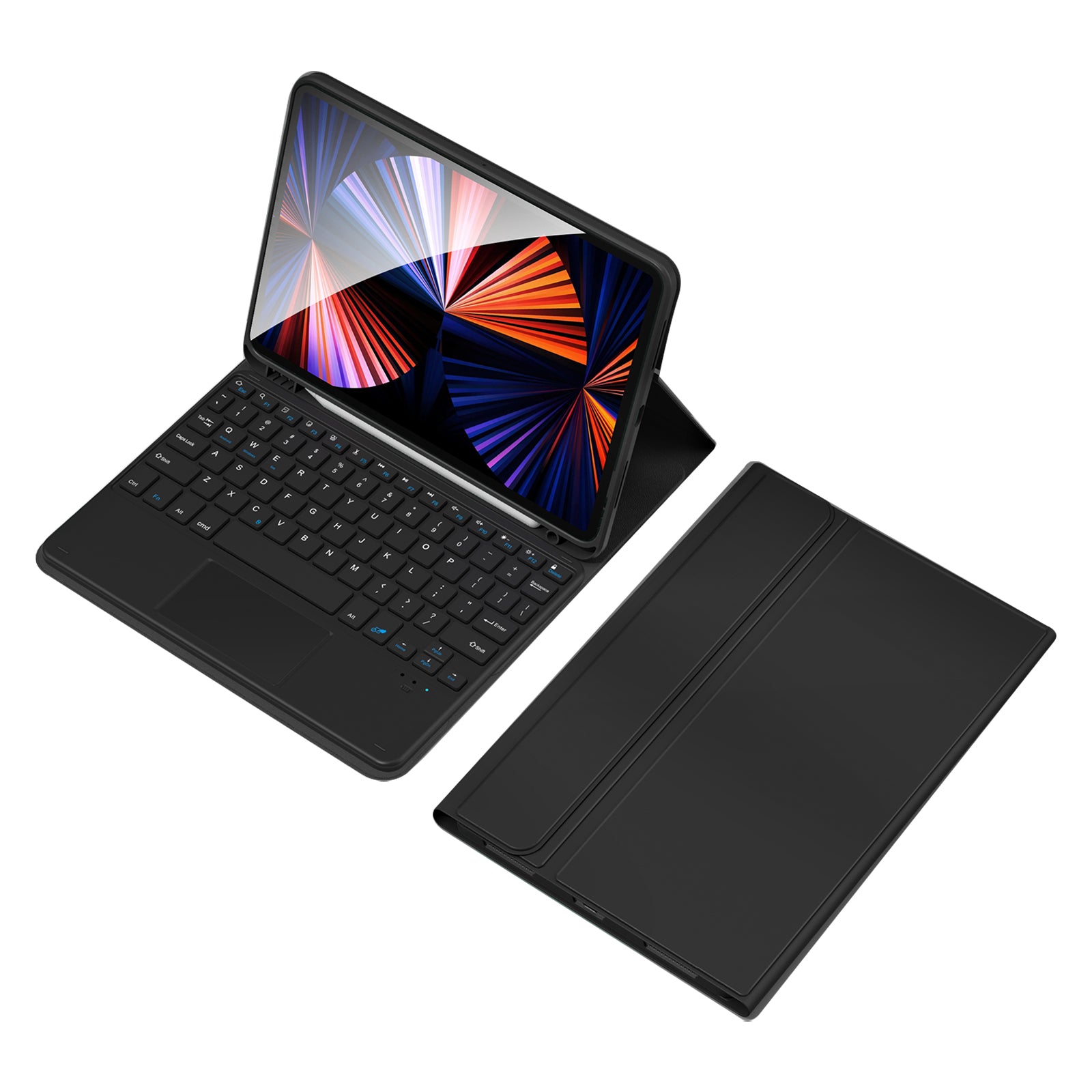 TP-1099 For iPad 10.9 (2022) Bluetooth Keyboard Case with TouchPad PU Leather Shockproof Cover Wireless Keyboard Case