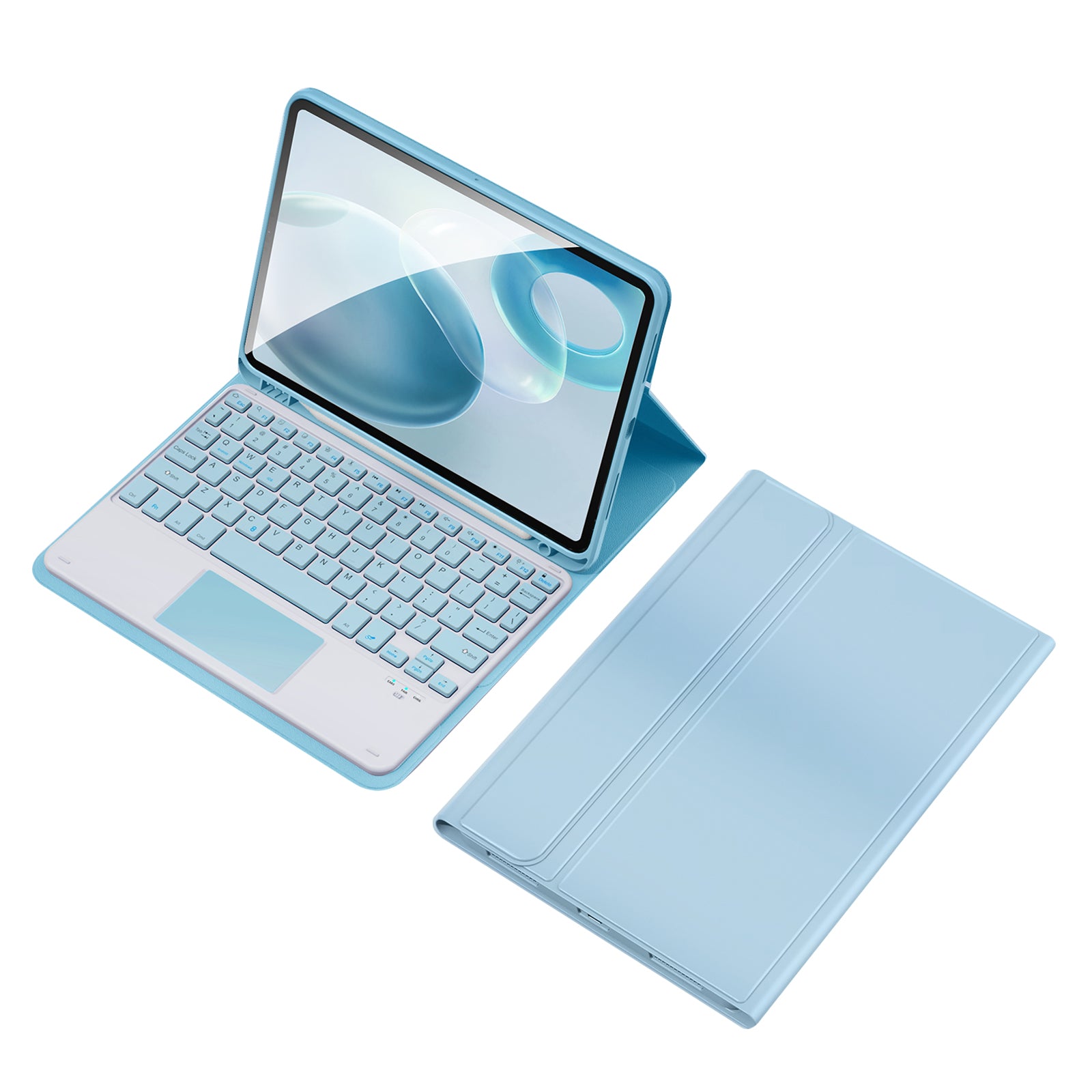 TP-1099 For iPad 10.9 (2022) Bluetooth Keyboard Case with TouchPad PU Leather Shockproof Cover Wireless Keyboard Case
