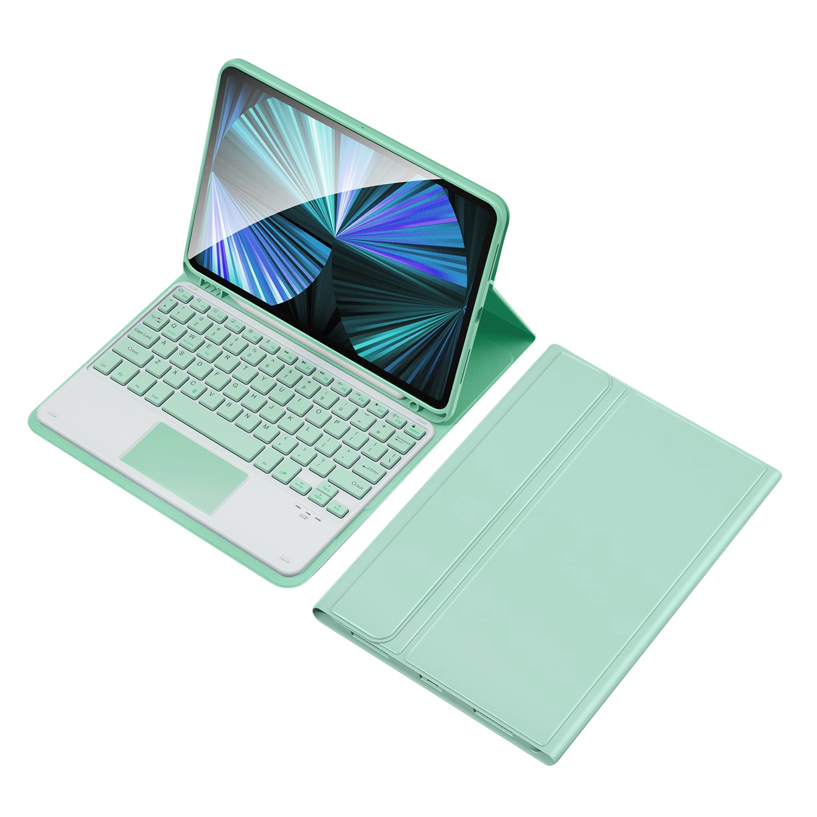 TP-1099 For iPad 10.9 (2022) Bluetooth Keyboard Case with TouchPad PU Leather Shockproof Cover Wireless Keyboard Case