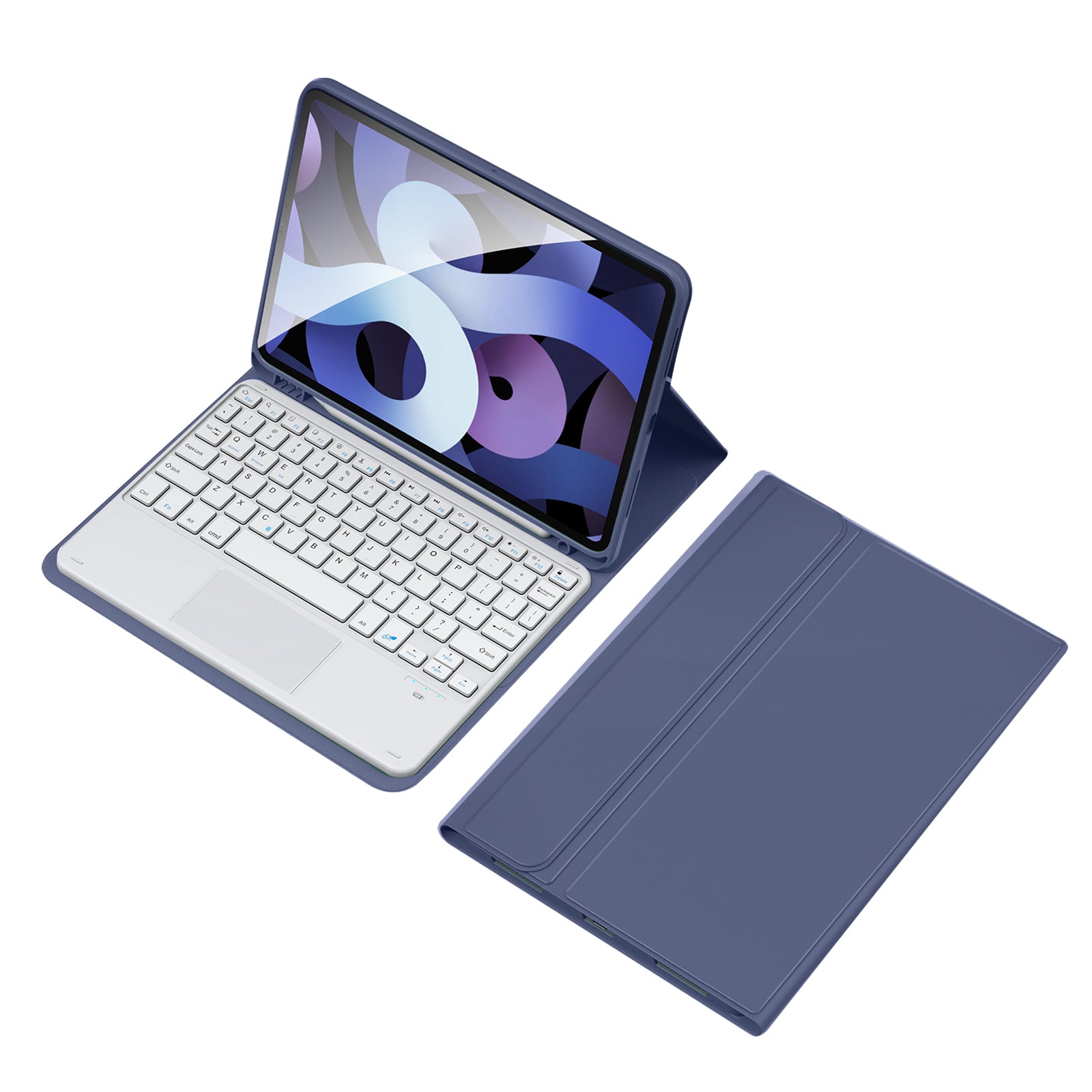 TP-1099 For iPad 10.9 (2022) Bluetooth Keyboard Case with TouchPad PU Leather Shockproof Cover Wireless Keyboard Case
