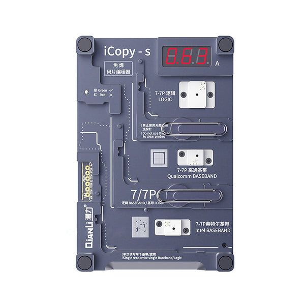 QIANLI iCopy-S 4-in-1 Double-sided Chip Test Stand Logic Baseband EEPROM IC Repair for iPhone 7/7 Plus/8/8 Plus