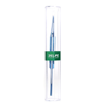 RELIFE RT-15C 0.15mm Ultra High Precision Flying Wire Tweezer for Mobile Phone Mainboard Maintenance - Curved Tip