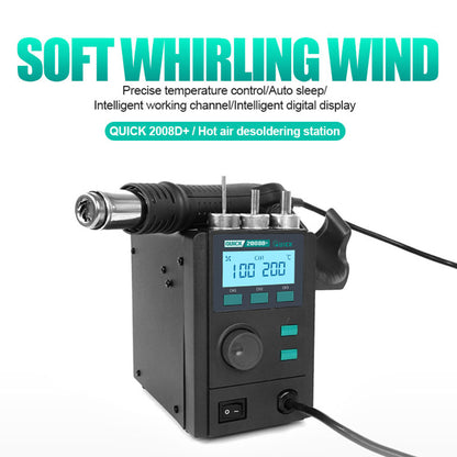 QUICK 2008D+ Upgrade 220V Desoldering Rework Station with LCD Digital Display Smart Welding Tool