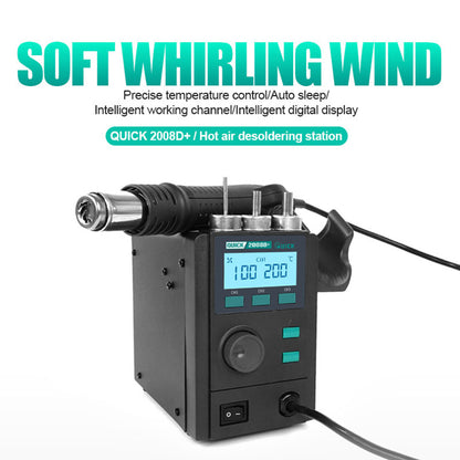 QUICK 2008D+ Upgrade 110V Hot Air Desoldering Station for BGA Reballing SMD Phone motherboard Repair Tools