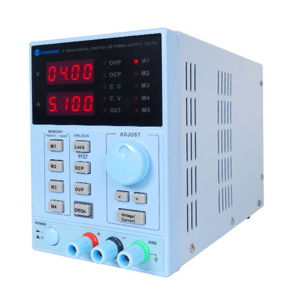 SUNSHINE P-3005A 30V 5A DC Laboratory Power Supply Digital Programmable Adjustable Voltage Regulator Switching Stabilizer Power Supply