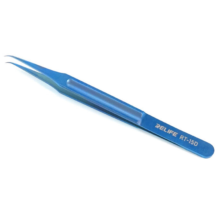 RELIFE RT-15D Ultra-lightweight Tweezers Titanium Alloy Super Sharp Precision Repair Tools - Curved Tip