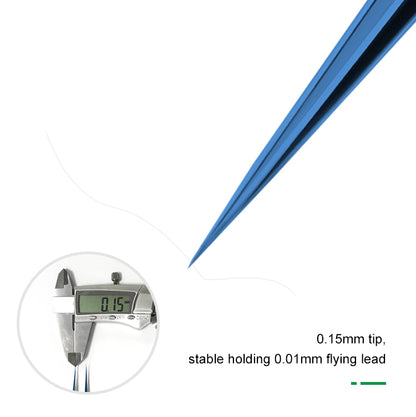 RELIFE RT-15D Ultra-lightweight Tweezers Titanium Alloy Super Sharp Precision Repair Tools - Curved Tip