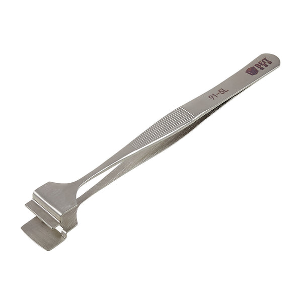 BEST BST-91-5L L-shaped Wafer Tweezers Stainless Steel Tweezers Dedicated Chip Hand Tool