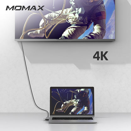 MOMAX 7-in-1 Multi-function Converter Dual Type-C HUB Expander for MacBook Series Devices