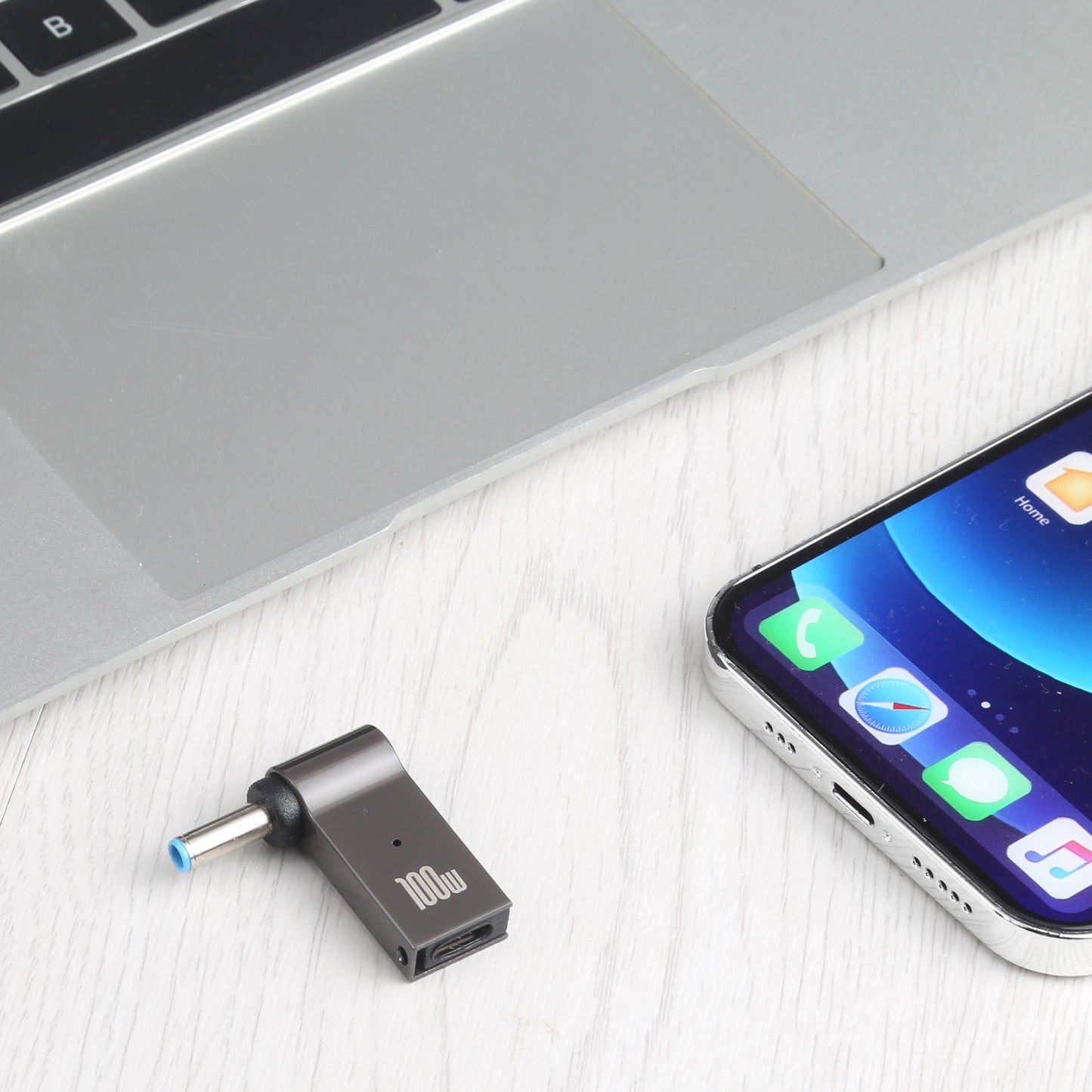 100W Type-C Female to DC 4.5x3.0mm Male Laptop Charging Converter Plug Charge Cable Adapter for HP
