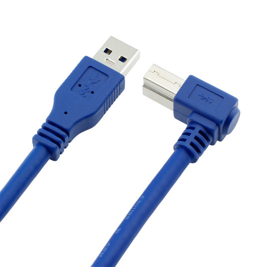 2m USB 3.0 Type A Male to Type B Male 90 Degree Extension Cable Data Sync Cord for PC Printer