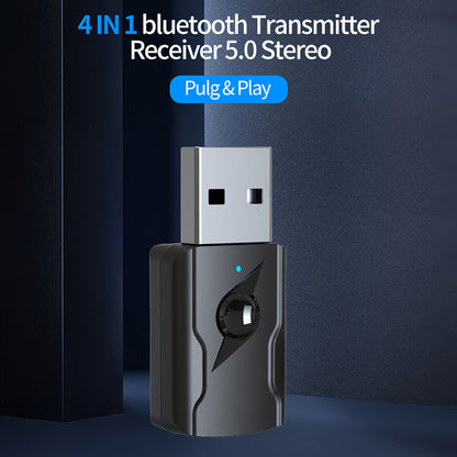 M135 Bluetooth 5.0 Transmitter Stereo Music Receiver USB Dual Output Bluetooth Adapter Computer Audio Adapter