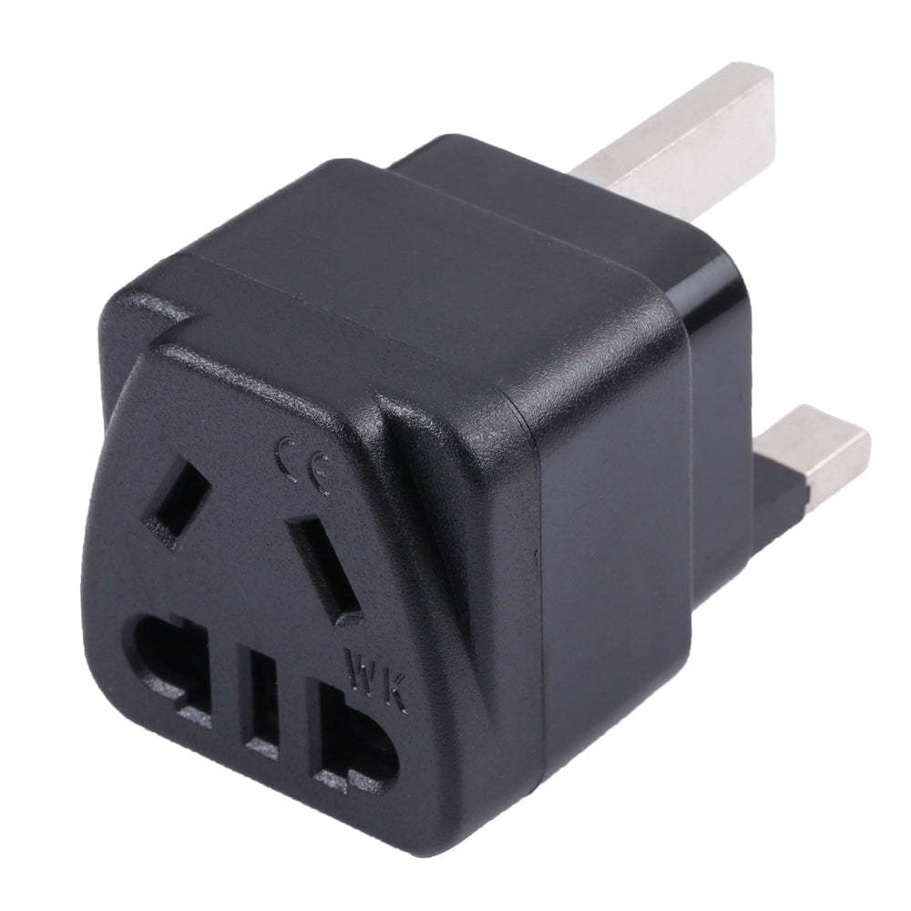 13A 250V 5-Hole to UK Plug Travel Conversion Adapter Wall Socket Converter with Fuse Protection
