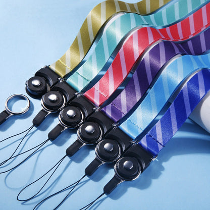 10Pcs / Pack Detachable Finger Ring Lanyard Rotating Buckle Mobile Phone Name Tag Neck Strap