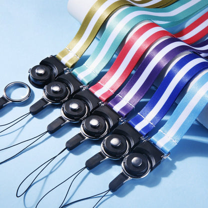 10Pcs / Pack Detachable Finger Ring Lanyard Rotating Buckle Mobile Phone Name Tag Neck Strap