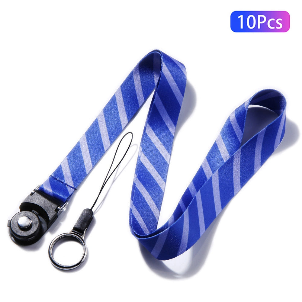 10Pcs / Pack Detachable Finger Ring Lanyard Rotating Buckle Mobile Phone Name Tag Neck Strap