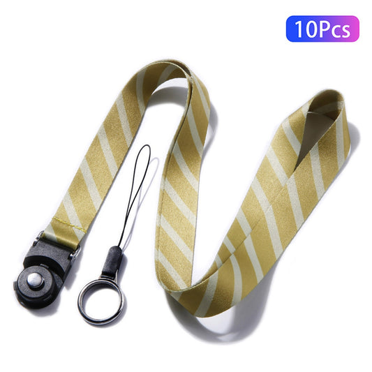 10Pcs / Pack Detachable Finger Ring Lanyard Rotating Buckle Mobile Phone Name Tag Neck Strap