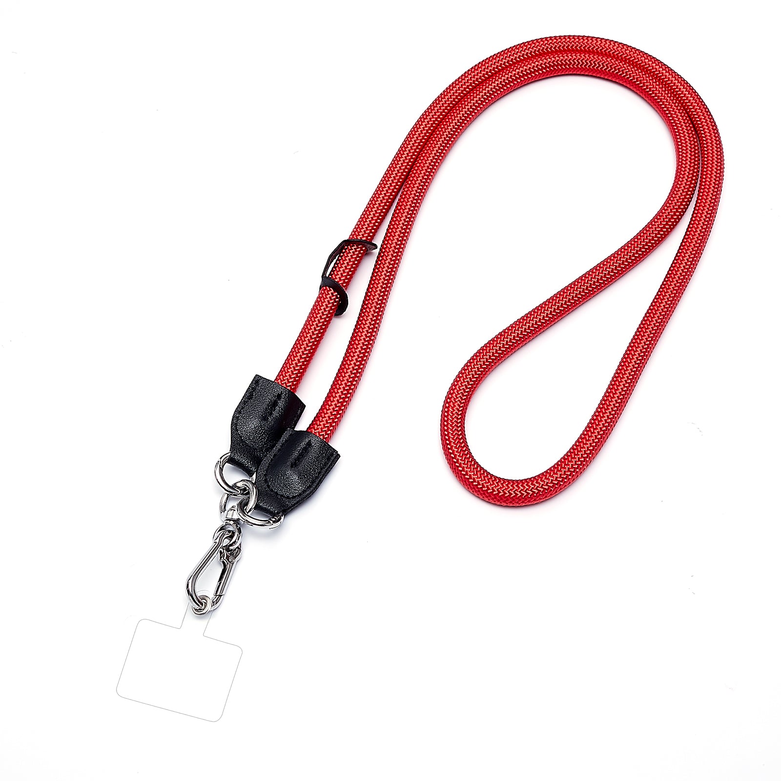 1.2m Universal Cell Phone Lanyard Metal Hook Thicken Neck Rope Crossbody Strap with Transparent Patch