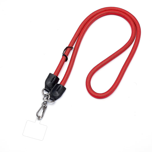 1.2m Universal Cell Phone Lanyard Metal Hook Thicken Neck Rope Crossbody Strap with Transparent Patch