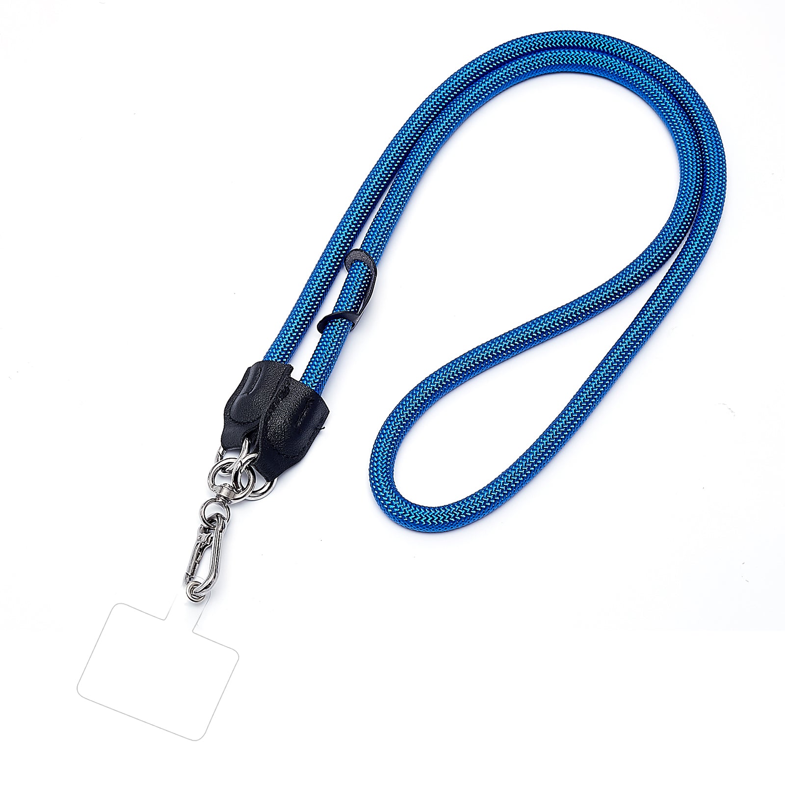 1.2m Universal Cell Phone Lanyard Metal Hook Thicken Neck Rope Crossbody Strap with Transparent Patch