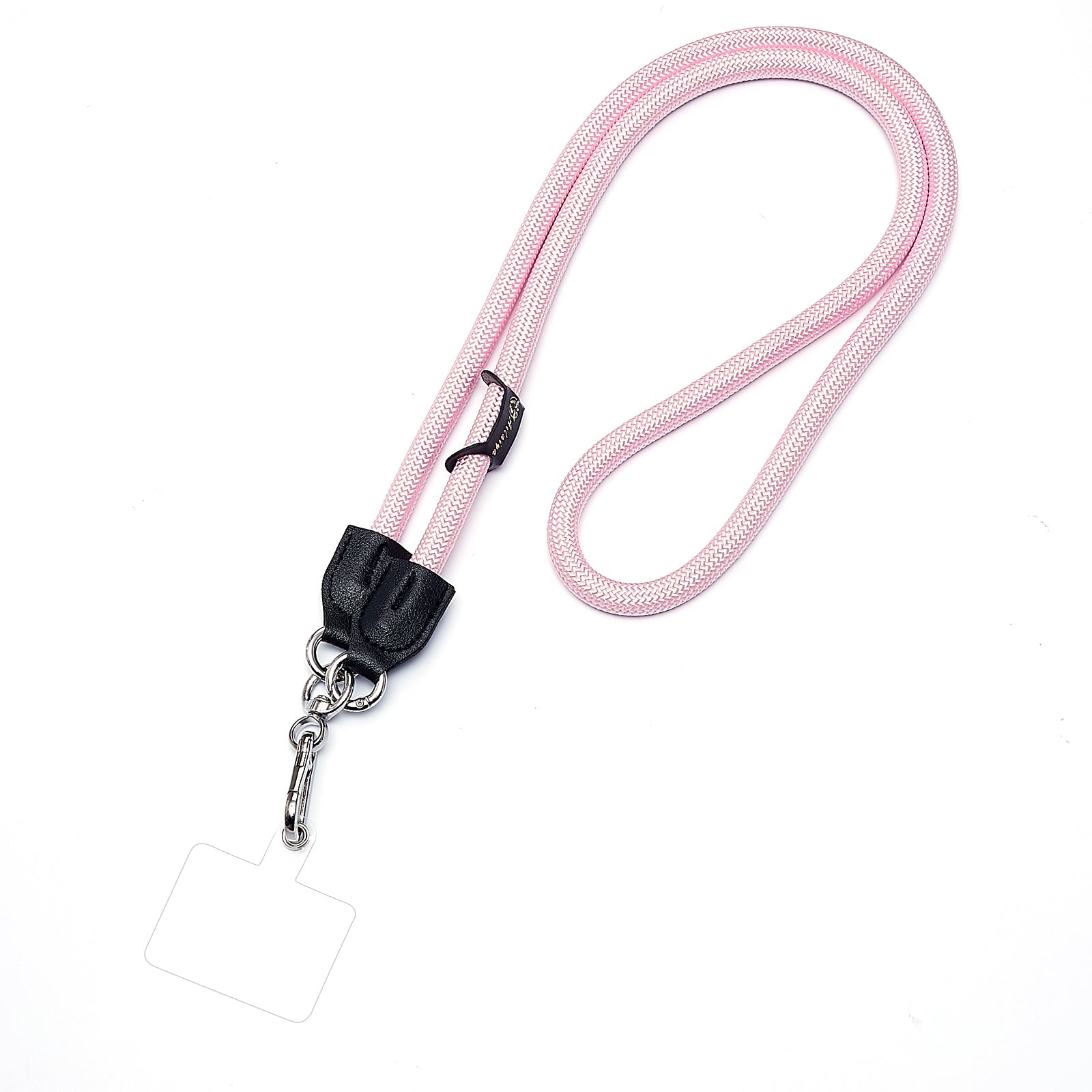 1.2m Universal Cell Phone Lanyard Metal Hook Thicken Neck Rope Crossbody Strap with Transparent Patch
