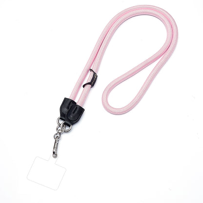 1.2m Universal Cell Phone Lanyard Metal Hook Thicken Neck Rope Crossbody Strap with Transparent Patch
