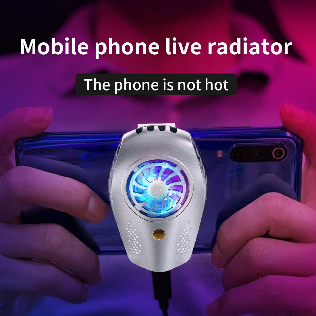 K3 Mobile Phone Game Cooler Snap-on Cooling Fan Holder Stand Radiator for iPhone Xiaomi Samsung