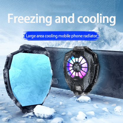 MEMO DL05 Lightweight Mobile Phone Cooler Cooling Fan Portable Cell Phone Radiator with LED Screen for iPhone Samsung Huawei Xiaomi