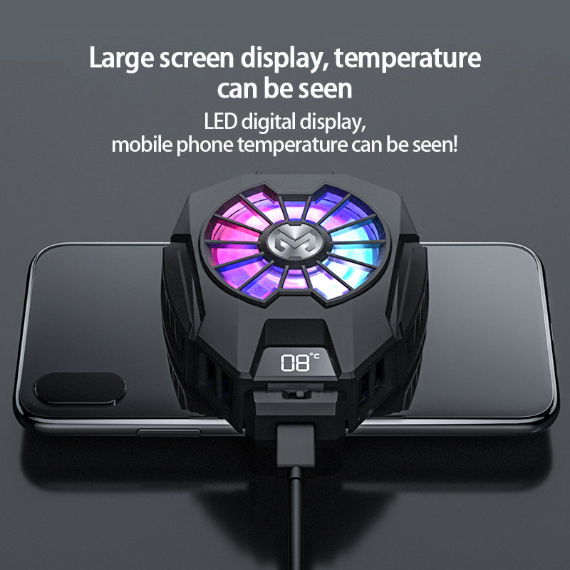 MEMO DL05 Lightweight Mobile Phone Cooler Cooling Fan Portable Cell Phone Radiator with LED Screen for iPhone Samsung Huawei Xiaomi