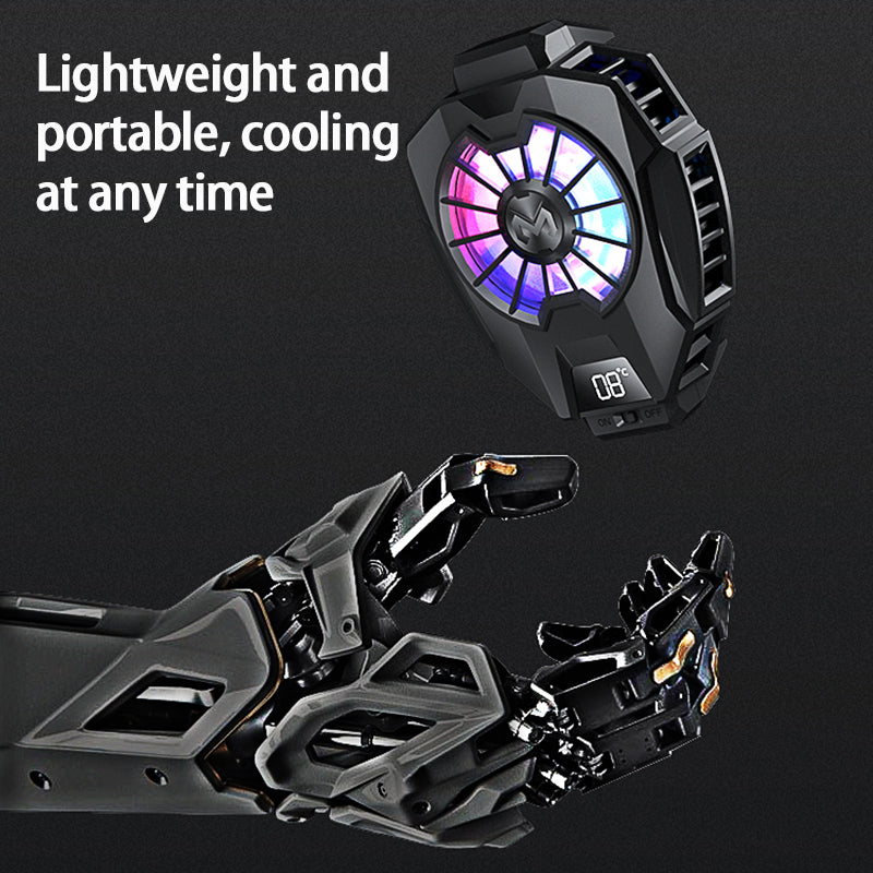 MEMO DL05 Lightweight Mobile Phone Cooler Cooling Fan Portable Cell Phone Radiator with LED Screen for iPhone Samsung Huawei Xiaomi